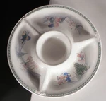 Precious Moments Christmas Chip And Dip 278629 Vintage Ceramic Serving Platter. Fixed Price $23.95.