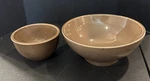 Pottery Barn Studio Barbara Eigen Cereal Dipping Bowls Brown Set Of 2. Fixed Price $24.99.
