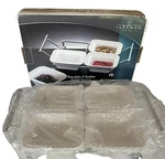 Godinger Porcelain 4 Section Relish Servers With Metal Rack. Fixed Price $21.88.