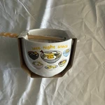 Sanrio Gudetama Lazy Egg 16 Oz Noodle/ramen Ceramic Bowl With Chopsticks. Fixed Price $20.00.