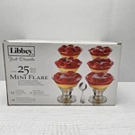 Libbey Just Desserts 12 Mini Flare Glasses & Spoons 24 Piece Set No Recipe Card. Fixed Price $24.99.