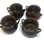 Brunswick Soup Bowls Set Of 4 Crate And Barrel Dishwasher Oven Microwave Safe. Fixed Price $36.95.