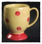 Southern Living At Home Pittman 1 Siena Sienna Polka Dot Pedestal Mug One Nwob. Fixed Price $22.50.