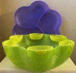 Tupperware Green Purple Chip Dip Bowl Lid 4624A-1. Fixed Price $20.60.