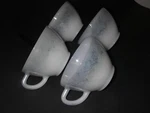 4 Federal Glass FEG50 Milk White Black Threading On Cup Heat Proof. Fixed Price $14.99.