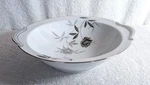 Noritake Rosamor 5851S 10" Round Vegetable Serving Bowl Gray Roses Platinum. Fixed Price $19.99.