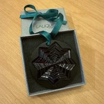 Lalique France Crystal 2003 Red/rouge Astre Star Christmas Noel Ornament & Box. Fixed Price $129.99.