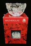 Crystal Bowl Dish Waltherglas Georgina Frosted Rose Candy Glass Original Box. Fixed Price $19.99.