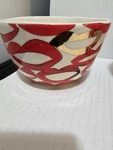 Kate Roebuck Anthropologie Boca Bowls Set Of 4 Red Gold Lips Rare Sold Out. Fixed Price $45.50.