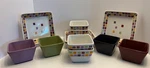 Pampered Chef Set Of 12 Simple Additions Mosiac Tile Serving Bowls And Plates. Fixed Price $54.99.