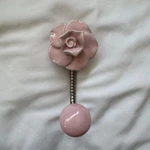 Euc, Anthropologie Floral Ceramic Wall Hook, Light Dusty Pink / Silver, One Size. Fixed Price $75.00.