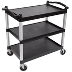 Cambro BC340KD110 Black Polyethylene 3-SHELF Utility Cart W/ 400 Lb Capacity. Fixed Price $338.68.