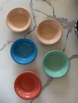 Fiestaware 4.75" Fruit Berry Bowls Set Of Multi-color Homer Laughlin Lead Free. Fixed Price $44.10.