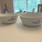 Corningware Blue Cornflower Pt Handled Soup Bowls Set Of 2 P-81-B Microwave. Fixed Price $25.00.