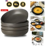 Stoneware Pasta Bowls, 34 Oz Large Salad Set Of 4, Ceramic Serving Bowls.... Fixed Price $72.99.
