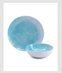 Nautica Home Set Of 8 Melamine Blue Ombre Crackle 4 Plates & Matching Bowls. Fixed Price $35.00.