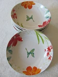 Bonjour Fresco-floral, BUTTERFLIES-5 5/8" Fruit/dessert/sauce Bowls-set Of. Fixed Price $42.49.