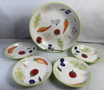Tabletops Unlimited Italian Garden 5 Piece Set Of 1 Serving & 4 Pasta Bowls. Fixed Price $65.00.