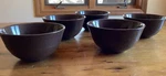 Mainstays Rainforest Set Of 5 Chocolate Brown Stoneware Cereal Bowls. Fixed Price $49.00.