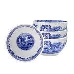 Spode Blue Italian Dip, 4" (set Of 4) Porcelain With Oriental Design. Fixed Price $52.00.