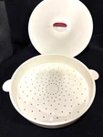 Tupperware Red Lid & Mirco Steamer Middle Dish No Bottom Replacements #3065-67. Fixed Price $9.99.
