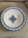 New! Squared Talavera Azul Melamine Serving Bowl Large 12" Blue White Beauty!. Fixed Price $45.99.