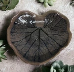 Signed Studio Art Pottery Lily Pad Leaf Bowl Candy Nut Trinket Dish Handcrafted. Fixed Price $16.37.
