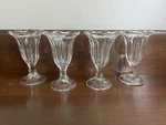 Set Of Four Vintage Clear Tulip Shaped Parfait Or Sundae Glasses 6. Fixed Price $9.99.