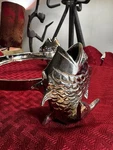 Torre & Tagus Glass Bowl With Silver Metal Jumping Fish Base 9 X 5. Fixed Price $39.00.