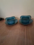 Southern Living At Home 2 Tuscan Tidbit Bowls & Saucers Retired New. Fixed Price $19.99.