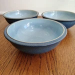 3 Denby Langley Stoneware England Blue Jetty Rice Cereal Bowls Soup. Fixed Price $195.00.