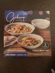 Nib 2024 Gibson Home Great Essentials 5 Piece Pasta Bowl Set Fine Ceramic. Fixed Price $36.00.