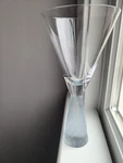 Set Of 4 Artland Presscott Clear Frosted Stem Wine Glass Bar Blown Crystal Euc. Fixed Price $40.00.