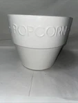 Crate And Barrel Ceramic Large White Popcorn Bowl - Made In Portugal. Fixed Price $24.00.