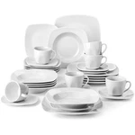 Malacasa Julia Porcelain Dinnerware Set Gray-white Tableware Service For 6. Fixed Price $27.99.
