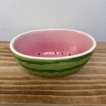 Pier 1 Retro Ceramic Watermelon Pink And Green Serving Bowl. Fixed Price $13.00.