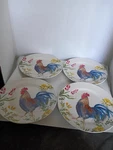 Paula Deen Dinnerware Southern Rooster 4-PIECE Stoneware Salad Lunch Plate Set. Fixed Price $59.99.