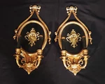 Large French Empire Medusa Versace Style Brass Sconces 2 Pairs Available. Fixed Price $1950.00.