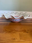 Mckenzie Childs Aalsmeer Coupe Handmade Pottery Ruffled Bowl 8.375". Fixed Price $85.00.