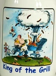 Gary Patterson King The Grill White Ceramic Coffee Mug Clay Design Inc. Fixed Price $15.95.