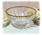 Vtg Cut Lead Glass Gold Gorham Patrician Crystal Bowl 9-3/4" Rare 1991-1993. Fixed Price $110.00.