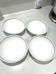 Calvin Klein Herringbone Bowls Set 4 Never Used Rare 7" X 2" Must See !. Fixed Price $80.00.