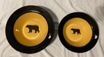 Big Sky Carvers Brushwerks Stoneware Serving Bowl Set 13" And 11" Bear Dishes. Fixed Price $69.99.