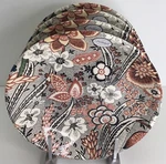 4 Pasta Bowl 9.5 Inch Rustic Red And White Flowers Made Portugal New. Fixed Price $47.95.