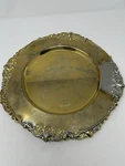 Godinger Gold Tone Charger Plates Set Of 12 Baroque Embossed Decor Patina. Fixed Price $250.00.