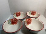 The Pioneer Woman Blossom Jubilee Footed Bowl Set Of 4 Ceramic New 3572. Fixed Price $45.00.