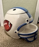 Nib - Vintage Elements Ceramic Chip And Dip Football Helmet Serving Bowl. Fixed Price $15.00.