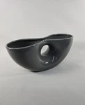 Torre & Tagus Ceramic Cutout Double Vase Echo Grey Oval Bowl Sculpture. Fixed Price $32.00.