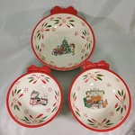 Temptations Old World Holiday Christmas Set 3 Nesting Bowls Qt, & 1.5. Fixed Price $28.97.