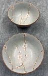 Matte Japan Kafuh Cherry Blossom Rice Footed Bowl 6.25 Set Of. Fixed Price $21.00.